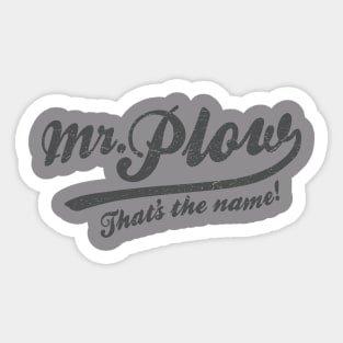 Mr. Plow (Black) Sticker